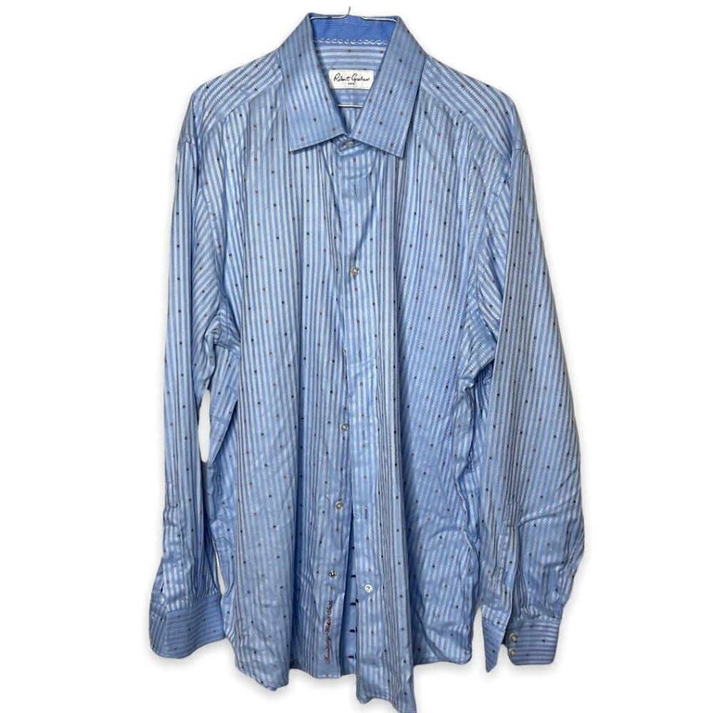 Robert Graham Cotton Button Down Shirt Striped Size 44